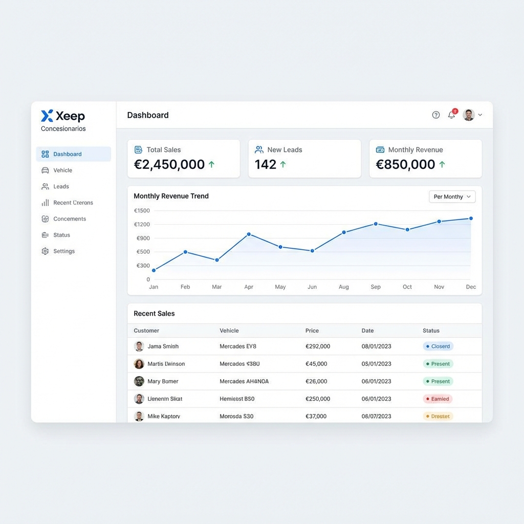 Xeep Concesionarios Dashboard